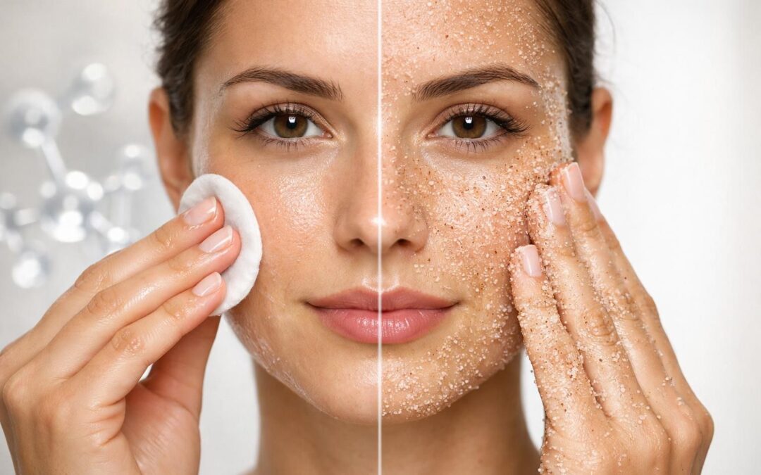 Exfoliation chimique ou mécanique : que choisir ?