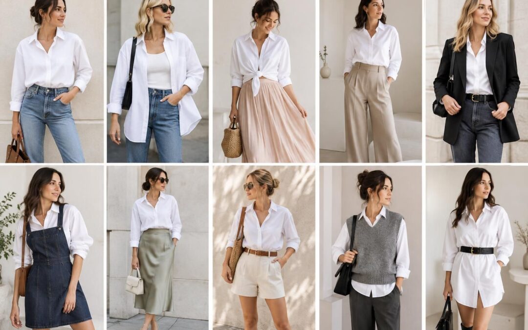 La chemise blanche : 10 façons modernes de la revisiter