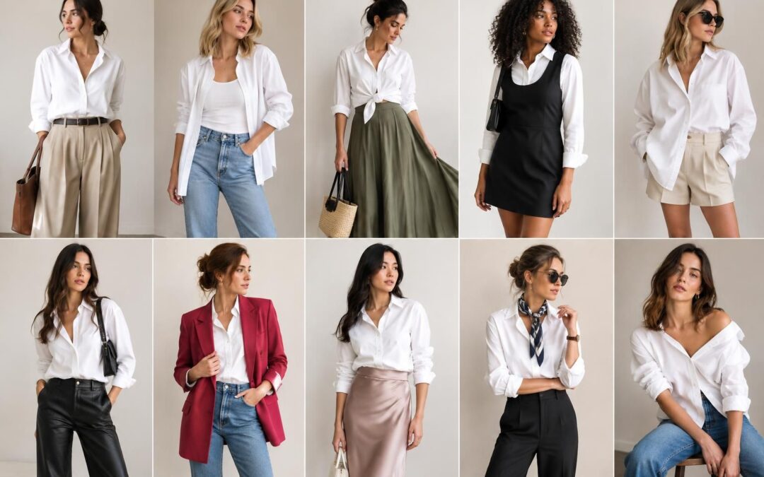 La chemise blanche : 10 façons modernes de la revisiter