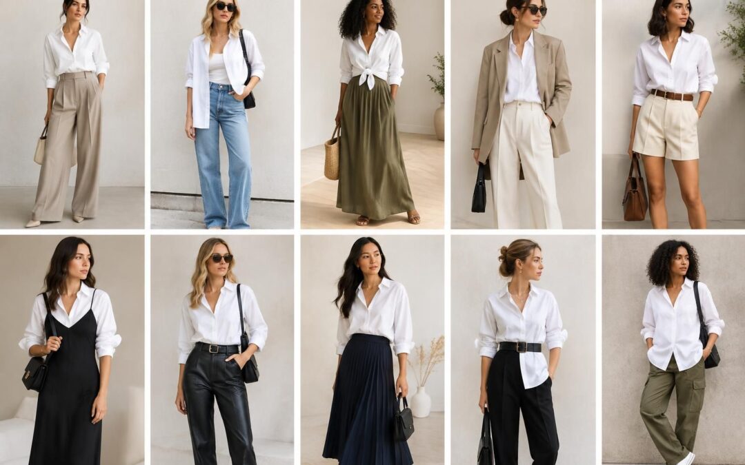 La chemise blanche : 10 façons modernes de la revisiter